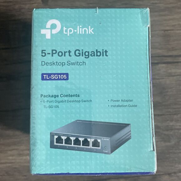 TP-Link TL-SG105 5-Port Gigabit Ethernet 1000Mbps Desktop Switch - NEW SEALED - Picture 7 of 9